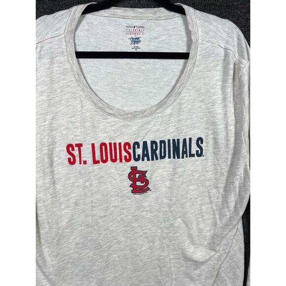 St Louis Cardinals MLB Sweatshirt Womens Size XXL Gray Long Sleeve Graphic Print - Picture 3 of 11